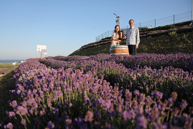Aroma sampling of 5 Bulgarian Lavender varieties at DiVes Winery - The on-site shop and lavender products