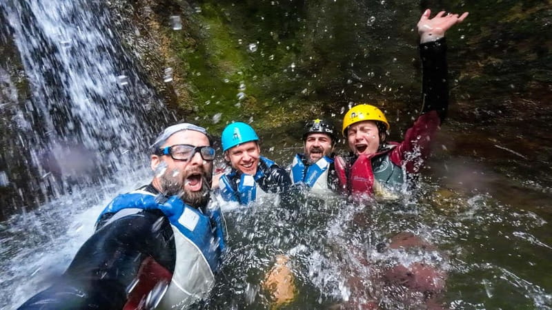 Emen: Canyoning at Negovanka Gorge w/ Optional Free Camping - Entering the canyon after the safety briefing