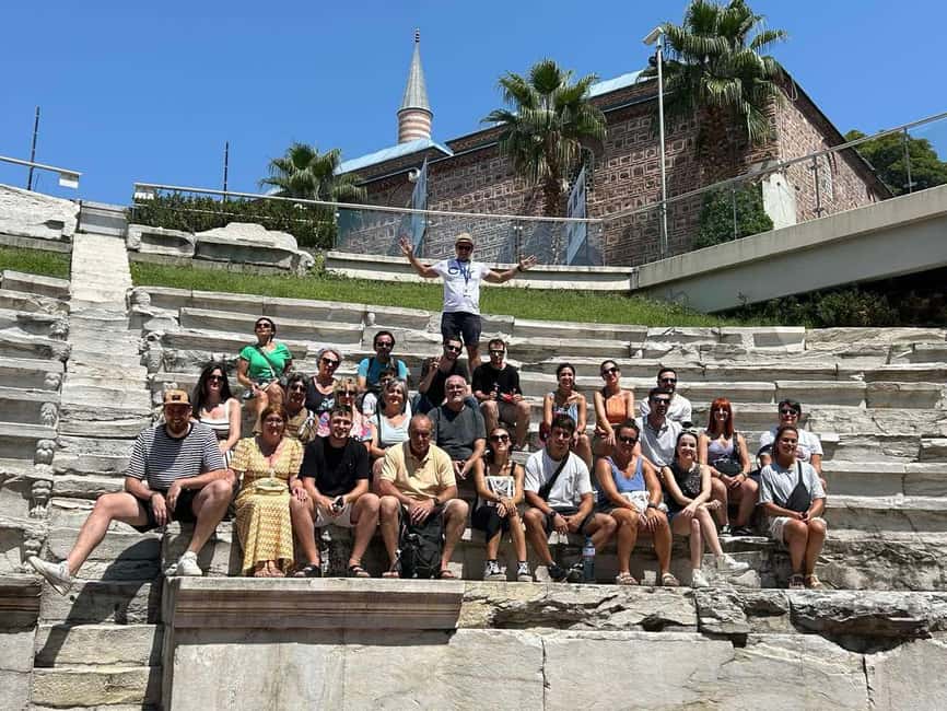 From Sofia: Guided Day Tour of Plovdiv's Must-See Sights - Roman ruins beside modern Plovdiv