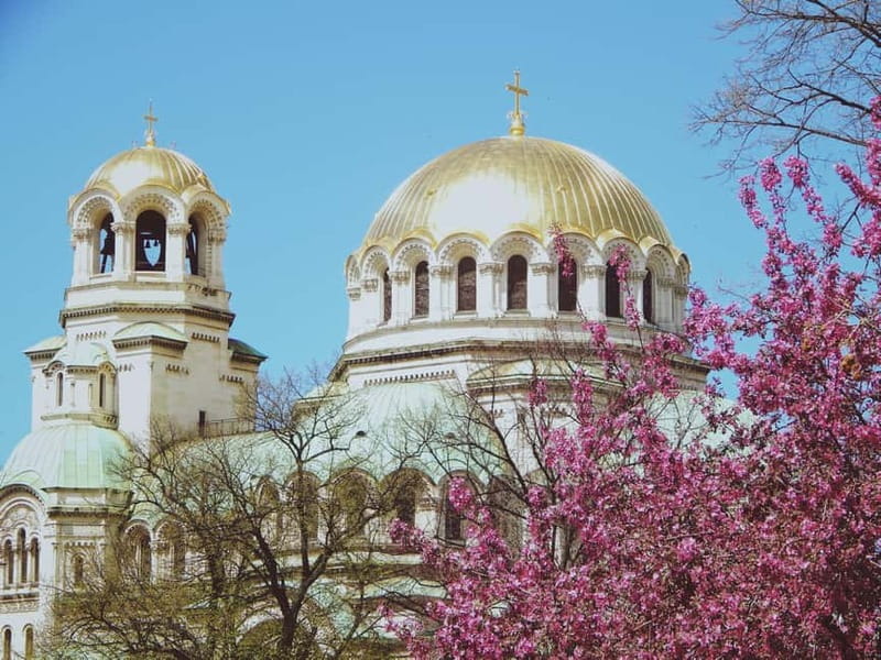 Sofia: City Highlights Sightseeing Walking Tour - A Roman building beside modern Sofia