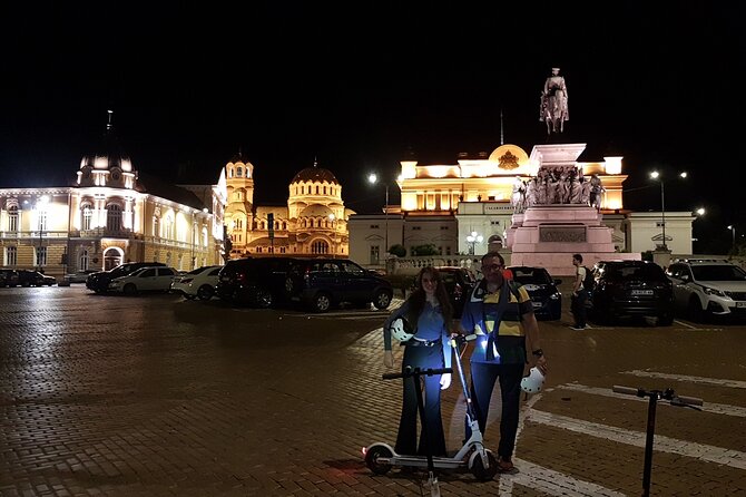 Sofia on an Electric Scooter - Guided Tour - Why Sofia works well on two wheels after dark