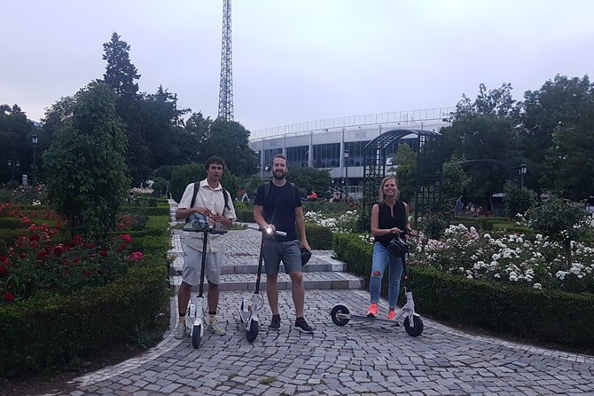 Sofia on an Electric Scooter - Guided Tour - National Assembly Square marks the turn toward the park