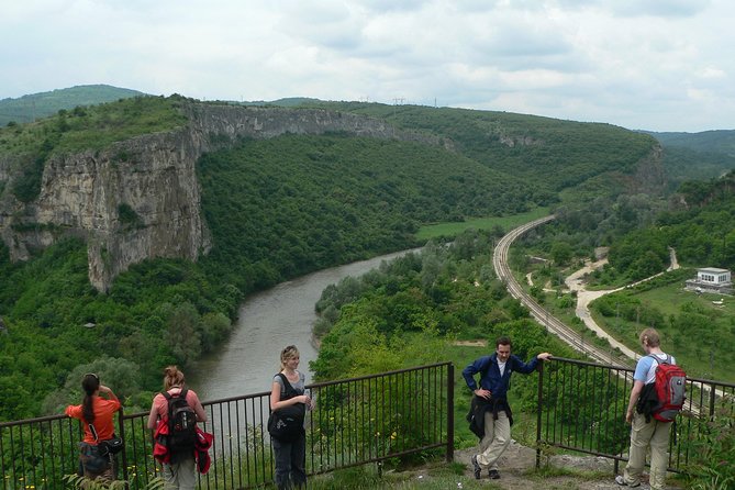 The Eyes of God natural wonder Saeva Dupka cave and Glozhene Monastery day trip from Sofia - Walking beneath the Eyes of God at Prohodna Cave